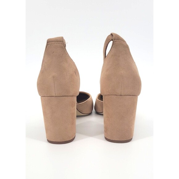 J Crew Beige Chunky Suede Pump Heels Size 9.5 - Picture 6 of 10